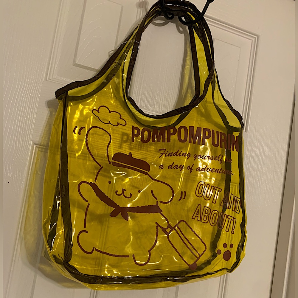 Sanrio Tokyo Pompompurin Clear Vinyl Tote Bag